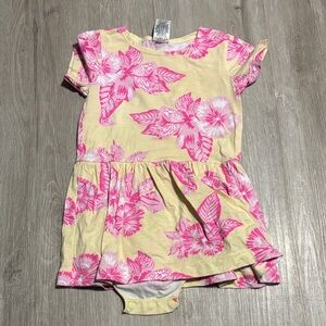 Bonds Pink and Yellow Floral Baby Dress
